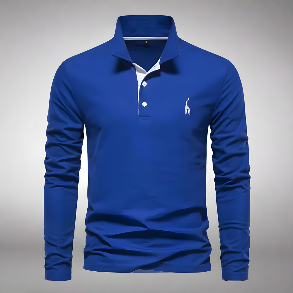 Men’s Slim Fit Long Sleeve Polo Shirt | Casual Classic