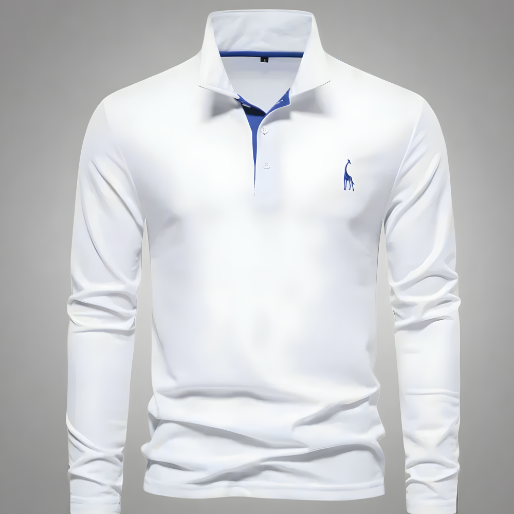 Men’s Slim Fit Long Sleeve Polo Shirt | Casual Classic
