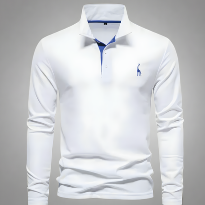 Men’s Slim Fit Long Sleeve Polo Shirt | Casual Classic
