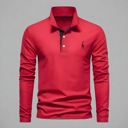 Men’s Slim Fit Long Sleeve Polo Shirt | Casual Classic