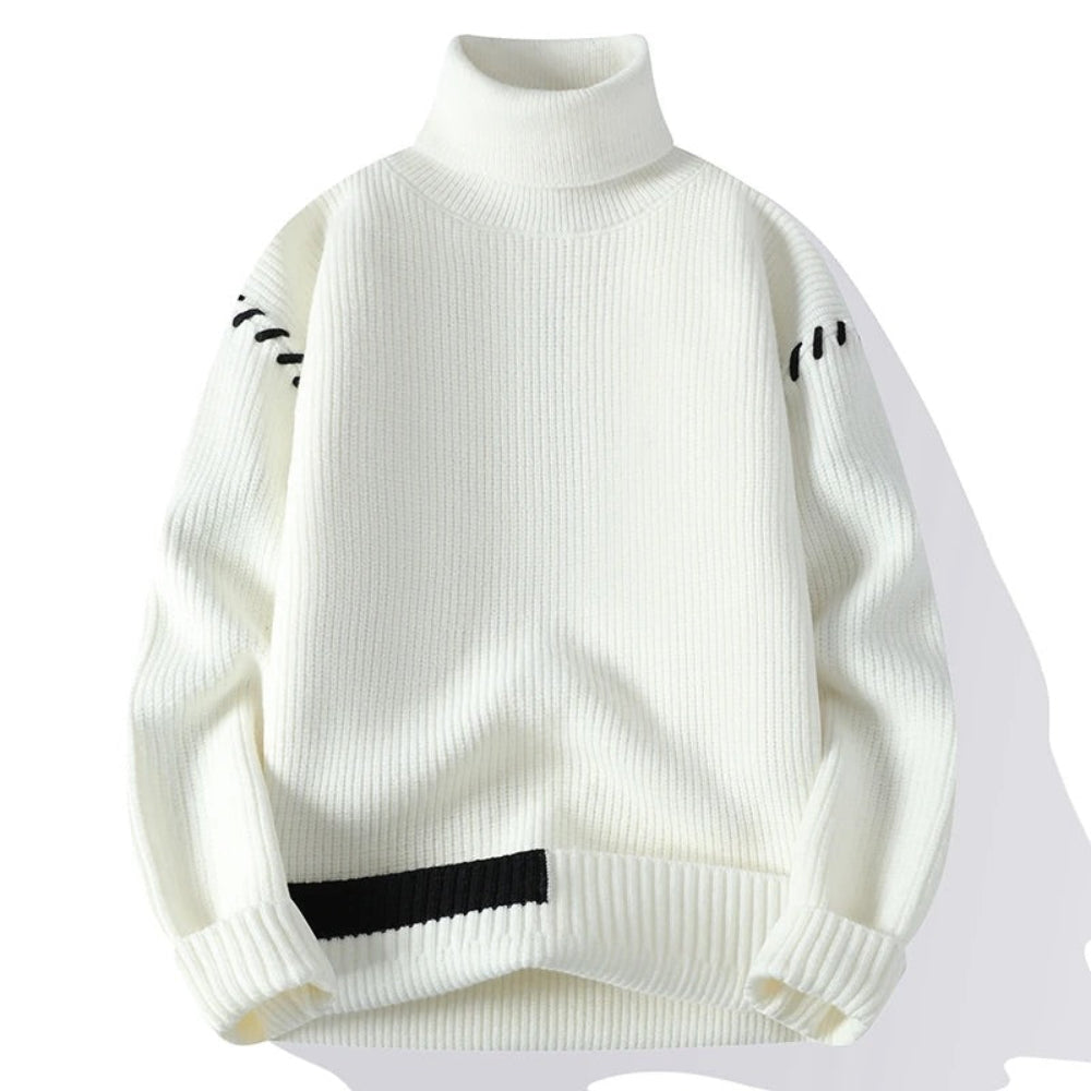 Men's Soft Knit Turtleneck Sweater Stylish Layering Top 5