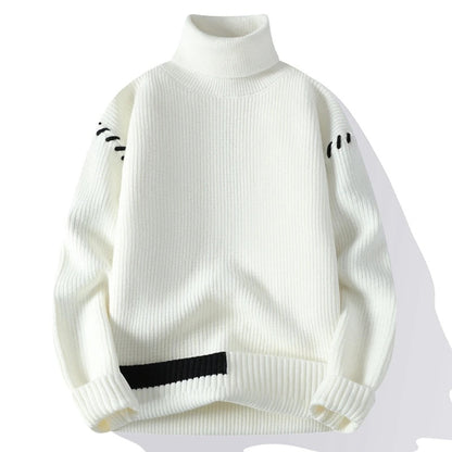 Men's Soft Knit Turtleneck Sweater Stylish Layering Top 5