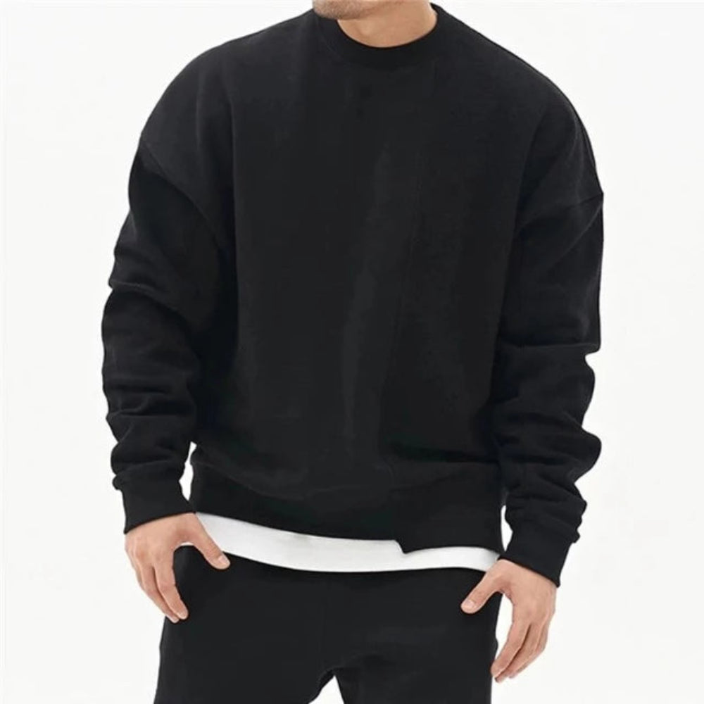 Men's Water-Repellent Cotton-Blend Sweater Crewneck 4
