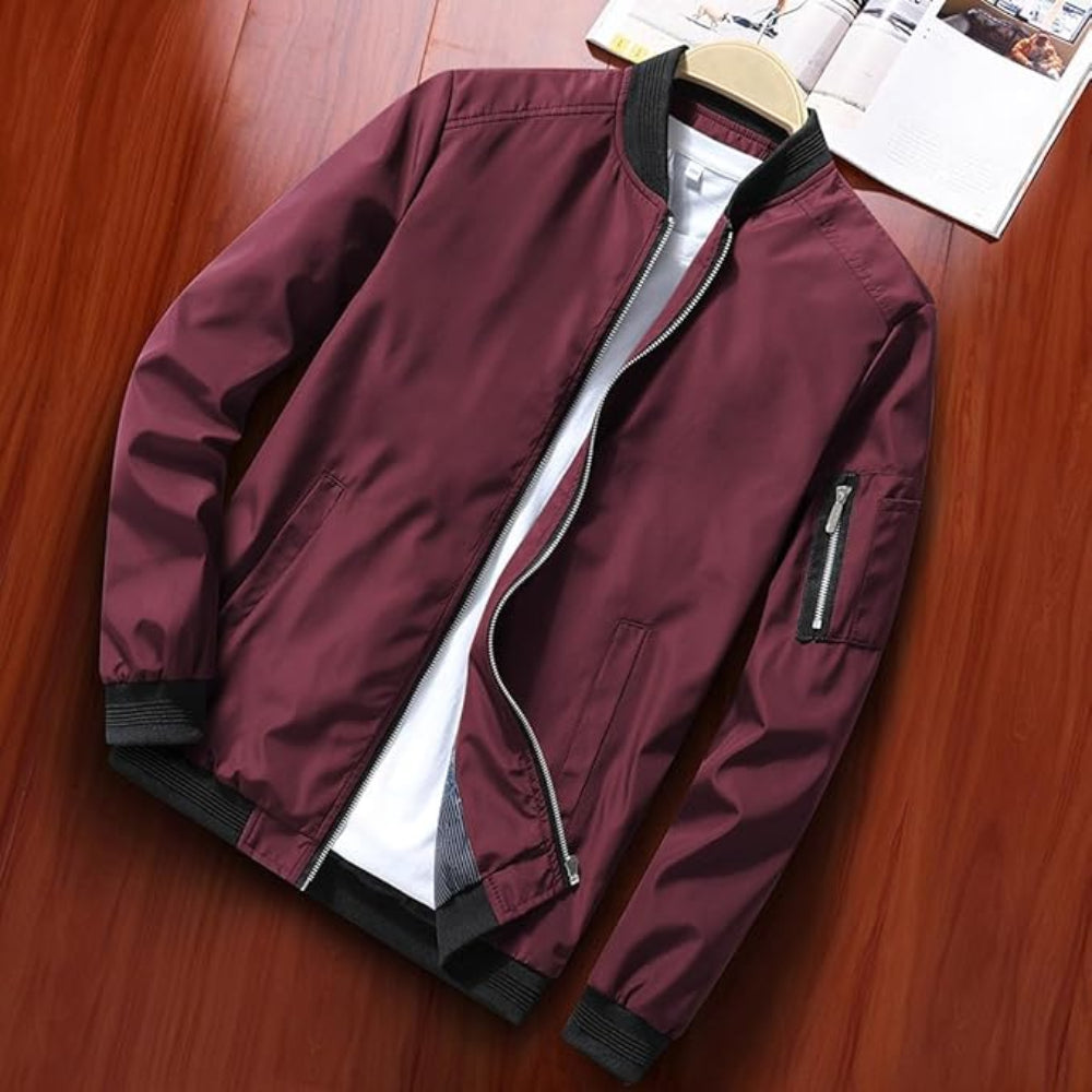 Men's Windbreaker Bomber Jacket Lightweight Casual Stylish Outerwear 10