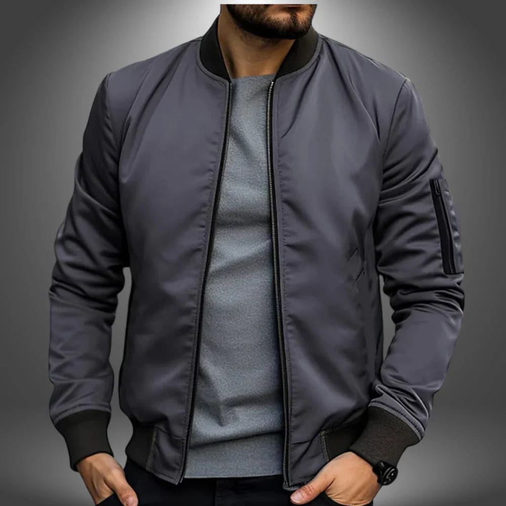 Men's Windbreaker Bomber Jacket Lightweight Casual Stylish Outerwear 11