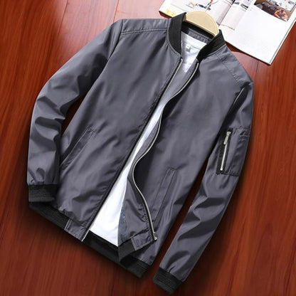 Men's Windbreaker Bomber Jacket Lightweight Casual Stylish Outerwear 12