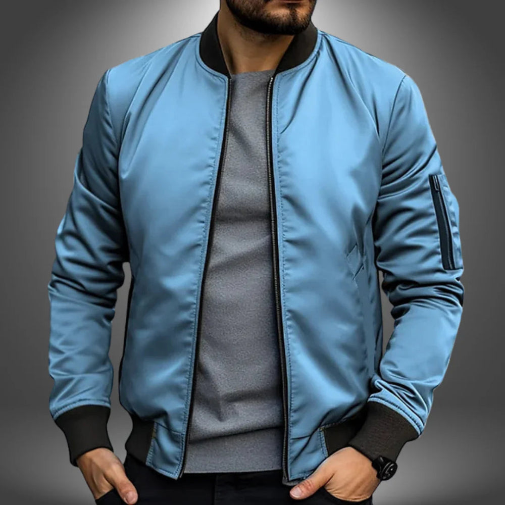 Men's Windbreaker Bomber Jacket Lightweight Casual Stylish Outerwear 13