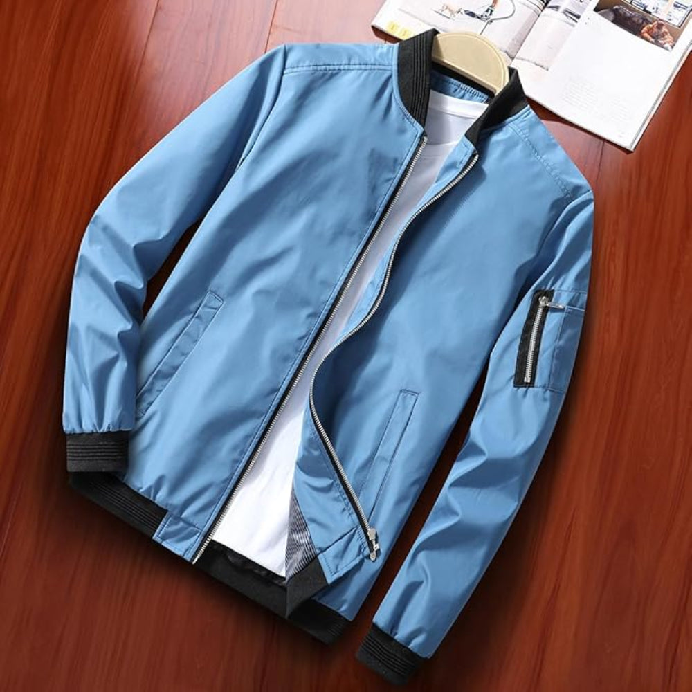Men's Windbreaker Bomber Jacket Lightweight Casual Stylish Outerwear 14