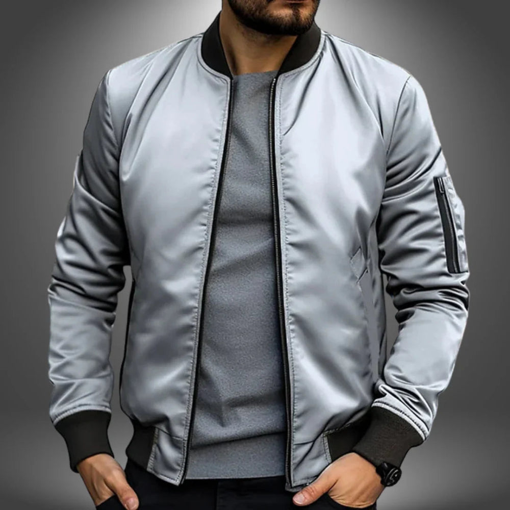 Men's Windbreaker Bomber Jacket Lightweight Casual Stylish Outerwear 15