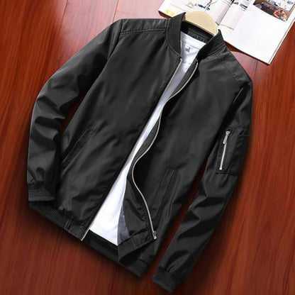 Men's Windbreaker Bomber Jacket Lightweight Casual Stylish Outerwear 4