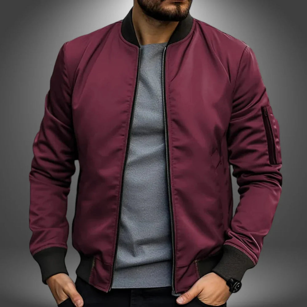 Men's Windbreaker Bomber Jacket Lightweight Casual Stylish Outerwear 9