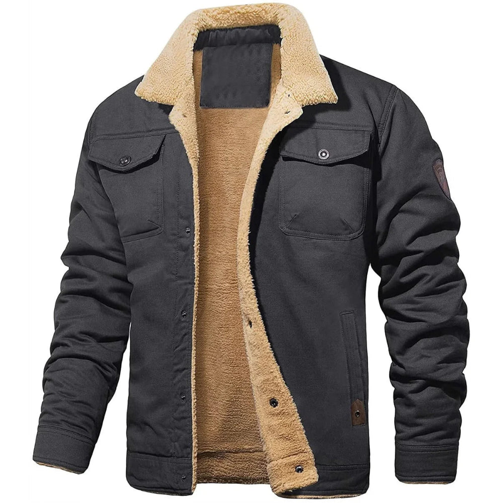 Men's Winter Jacket Windproof Thermal Bomber Coat 7