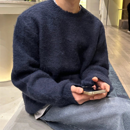 Men's Soft Crew Neck Pullover Sweater - Long Sleeve Cozy