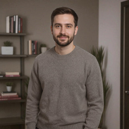 Men's Soft Crew Neck Pullover Sweater - Long Sleeve Cozy