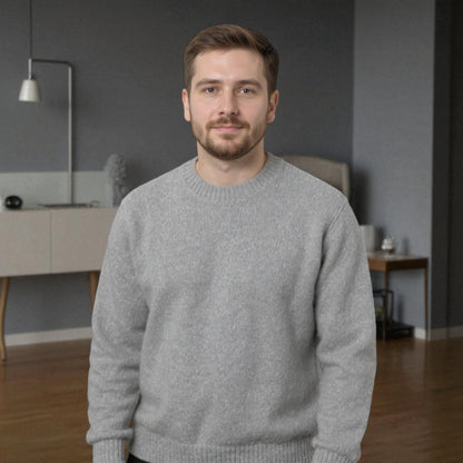 Men's Soft Crew Neck Pullover Sweater - Long Sleeve Cozy