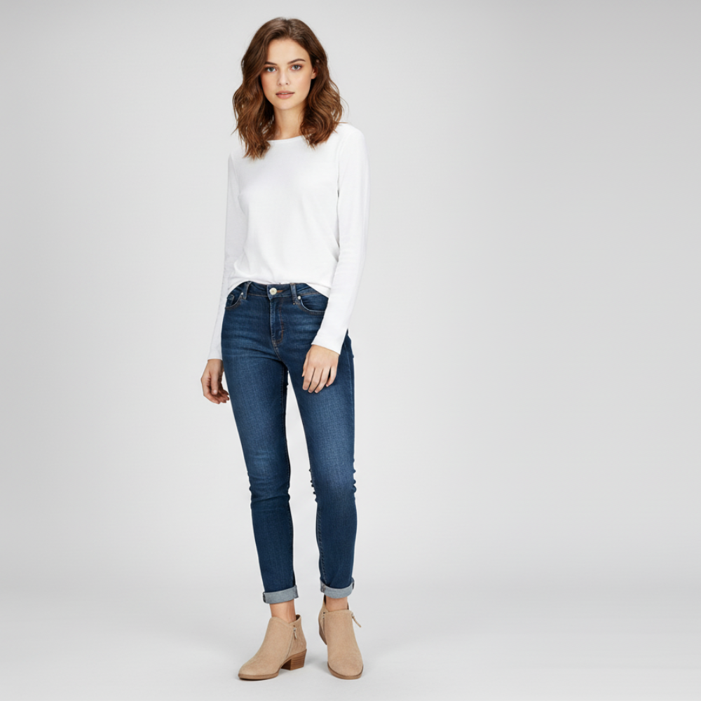 Women's Ankle Boots - Low Heel Side Zipper Booties