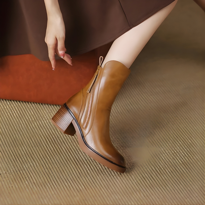 Women's Winter Ankle Boots - Platform Heel Comfortable