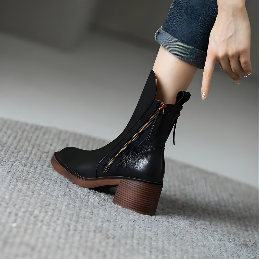 Women's Winter Ankle Boots - Platform Heel Comfortable