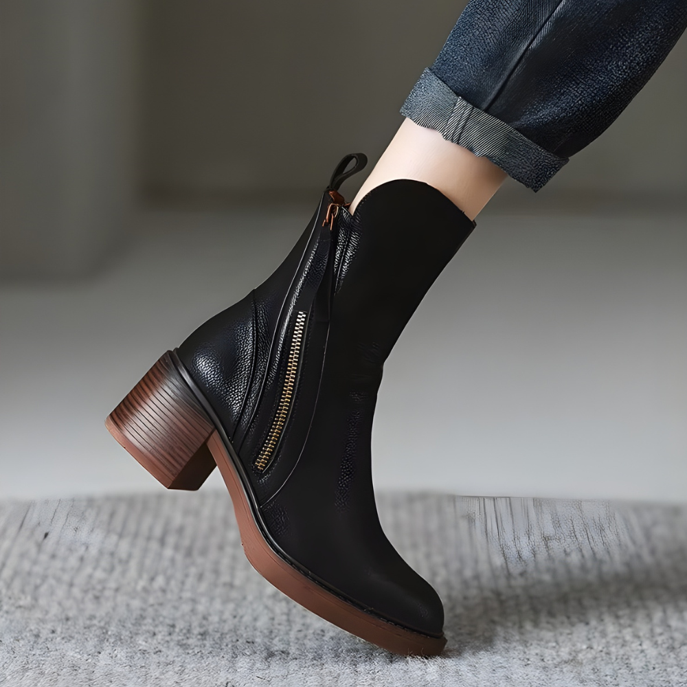 Women's Winter Ankle Boots - Platform Heel Comfortable