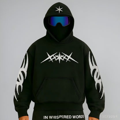 Men’s Oversized Graphic Hoodie – Long Sleeve Pullover