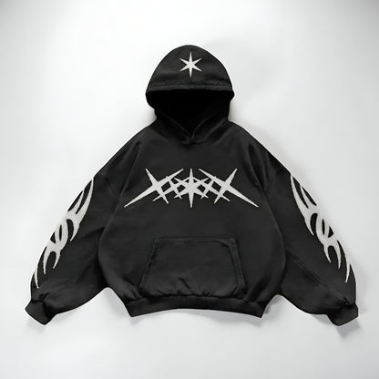 Men’s Oversized Graphic Hoodie – Long Sleeve Pullover