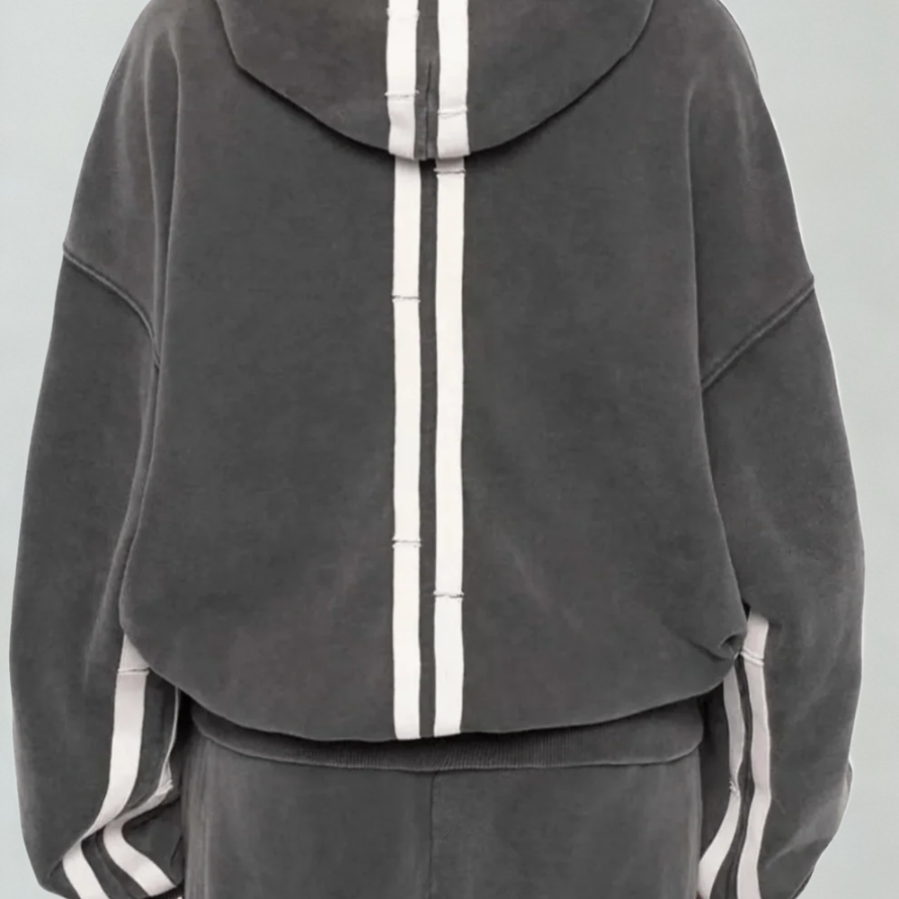 Men's Hooded Sweatshirt - Printed Graphic Zip Up