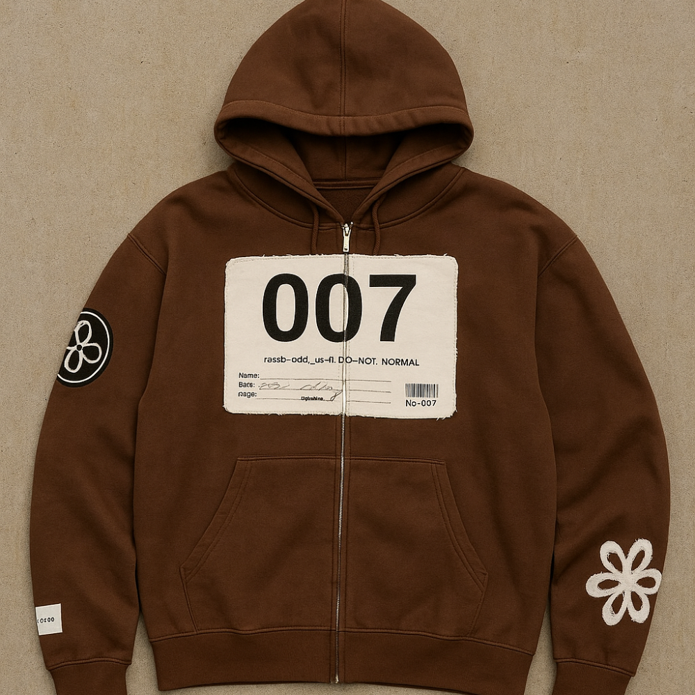 Men's Hooded Sweatshirt - Printed Graphic Zip Up