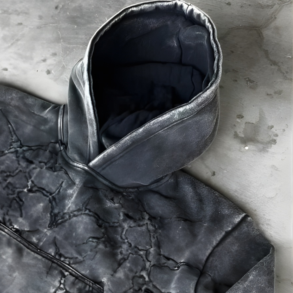 Men's Hooded Sweatshirt - Printed Graphic Zip Up