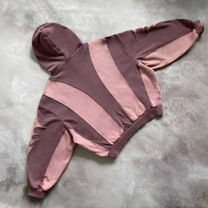 Oversized Logo Pullover Hoodie - Long Sleeve Sweatshirt