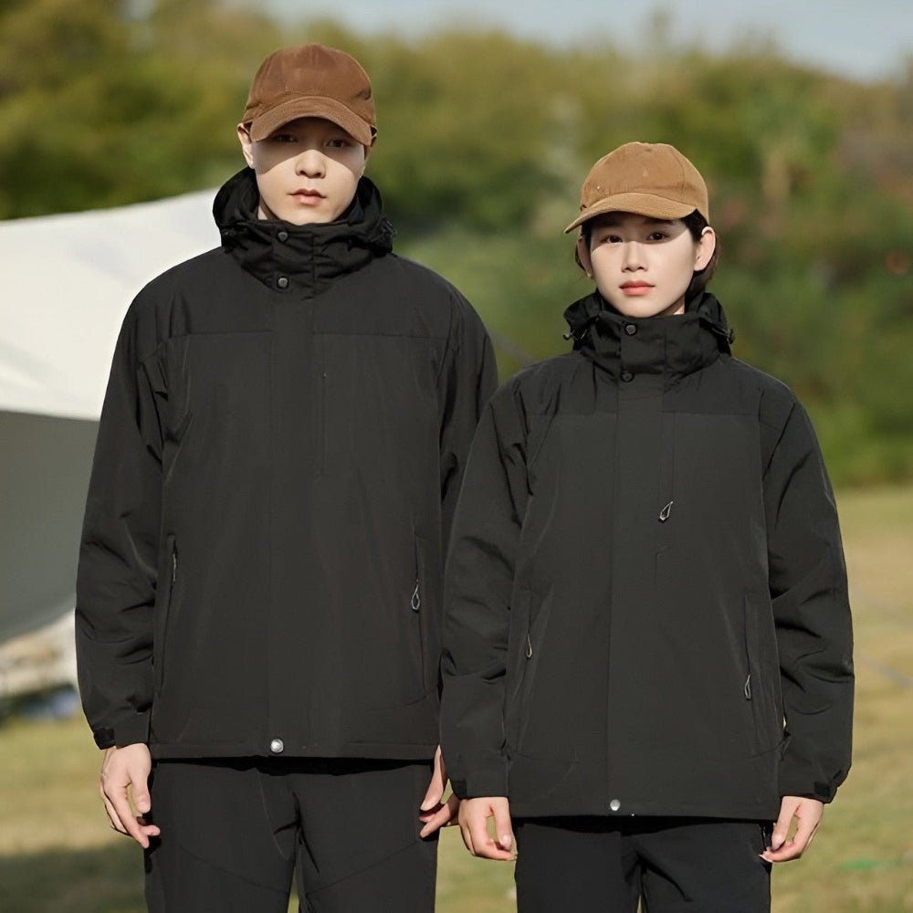 Unisex Winter Coats Hooded Fleece Jacket Warm Stylish Casual 3