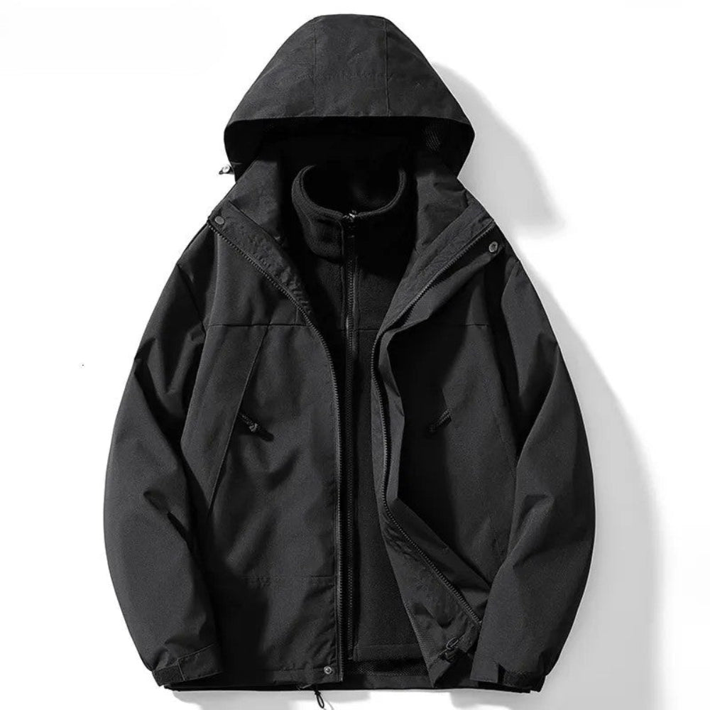 Unisex Winter Coats Hooded Fleece Jacket Warm Stylish Casual 4