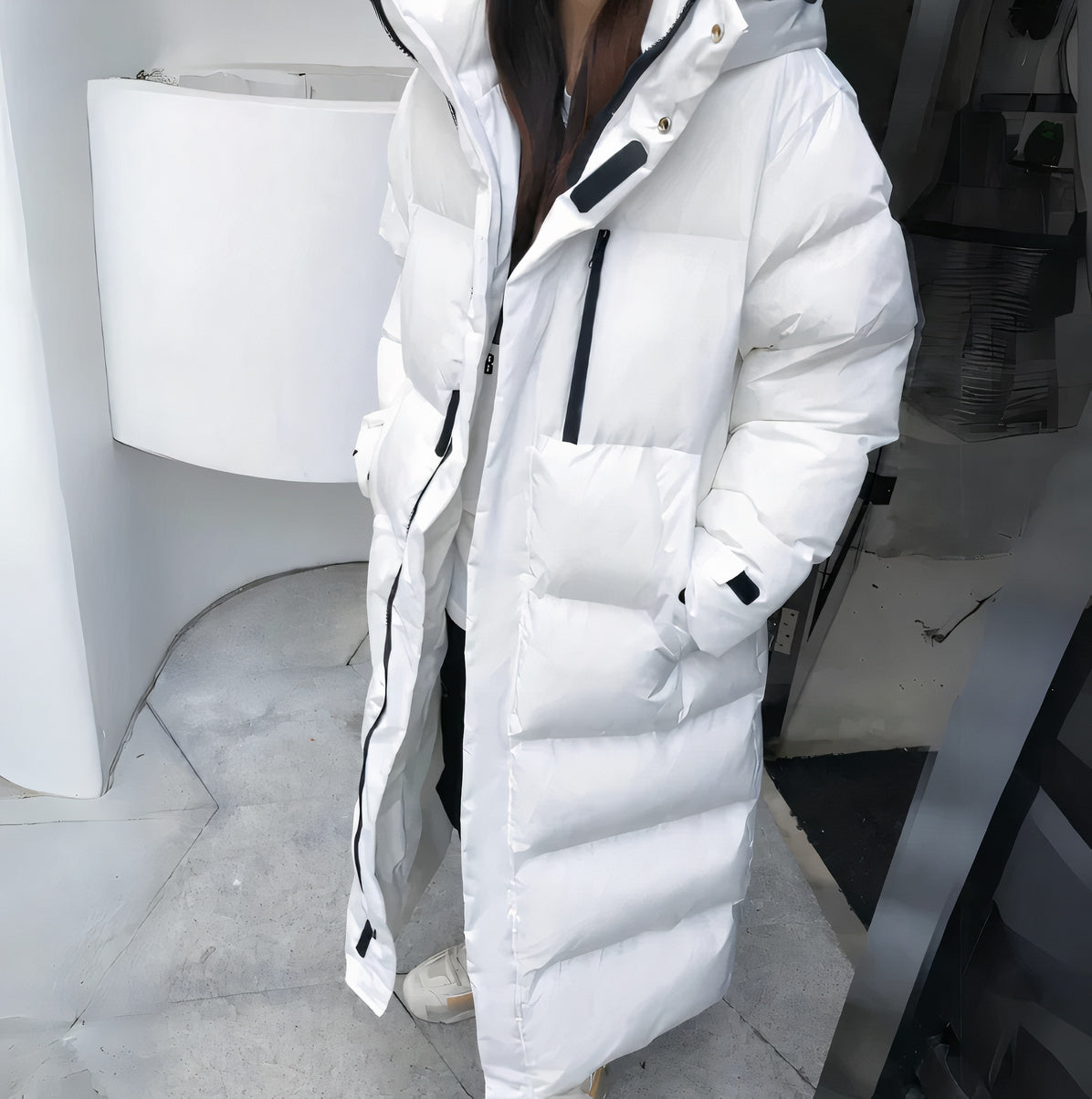 Women’s Long Puffer Coat | Warm Hooded Insulated Winter