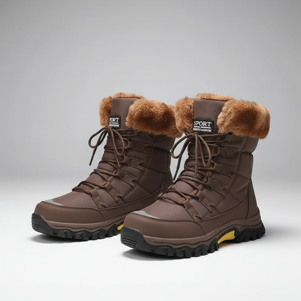 Women's Winter Snow Boots - Waterproof Fur Lined Ankle