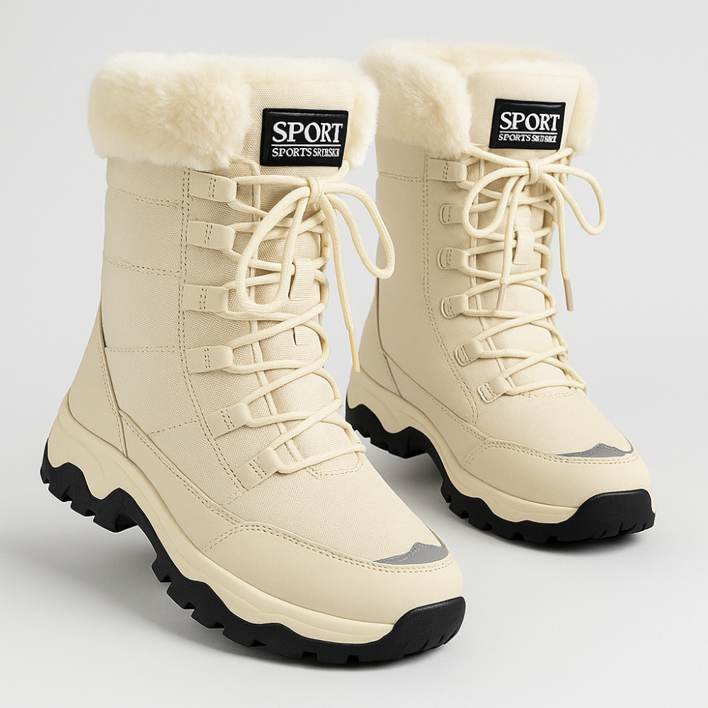Women's Winter Snow Boots - Waterproof Fur Lined Ankle