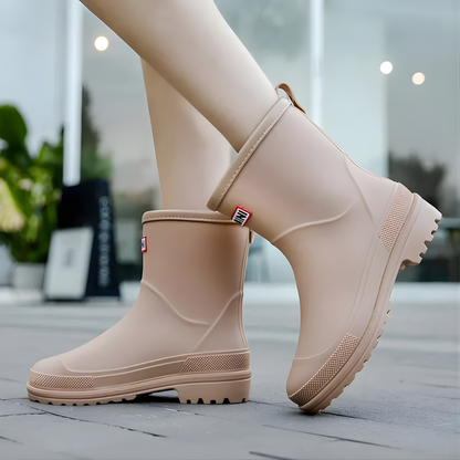 Women's Waterproof Rubber Ankle Boots - Short Rain