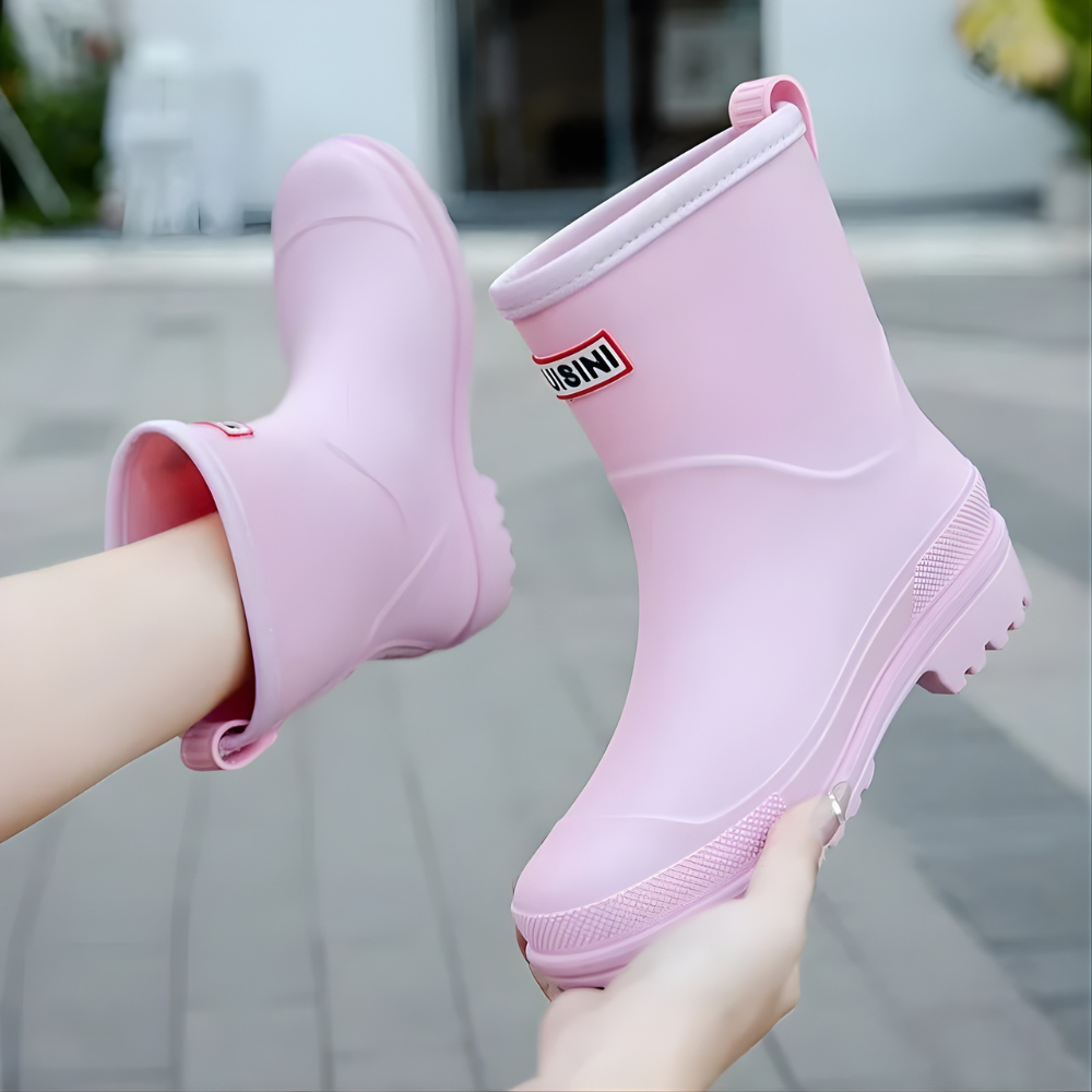 Women's Waterproof Rubber Ankle Boots - Short Rain