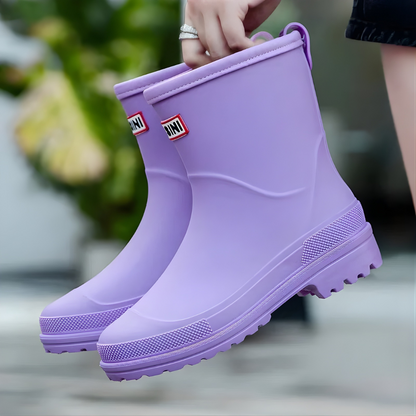 Women's Waterproof Rubber Ankle Boots - Short Rain