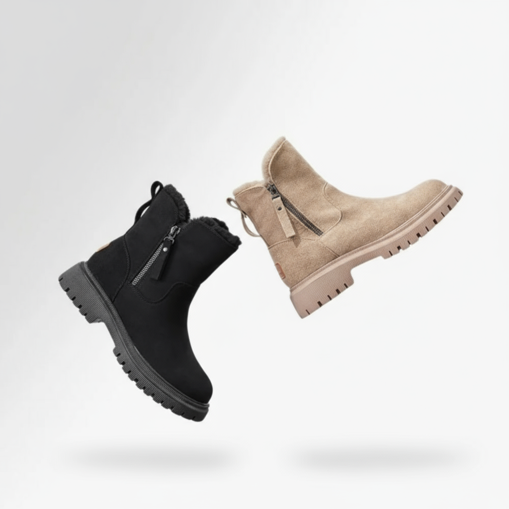 Women Winter Snow Ankle Boots - Platform Fur Lined Shoes