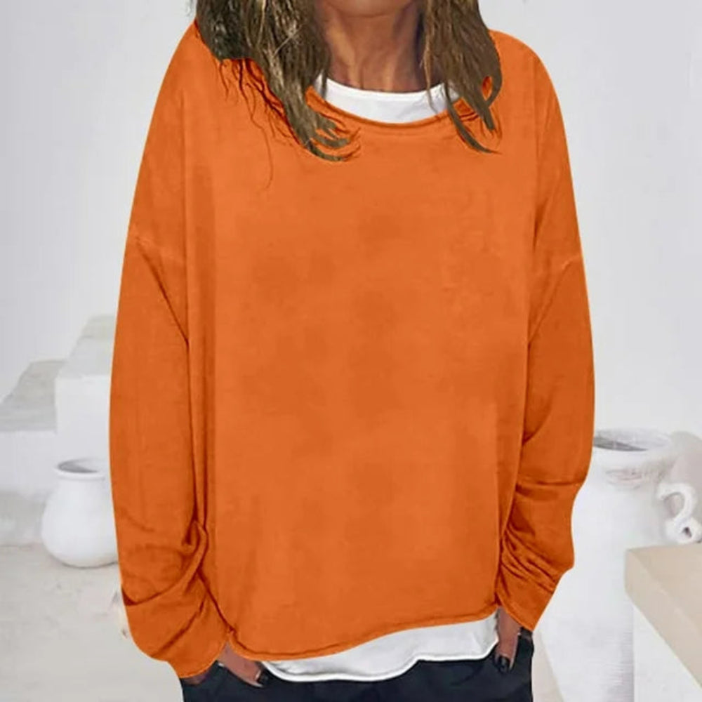 Women Oversized Casual Sweater - Long Sleeve Lightweight