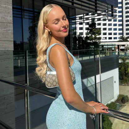 Women's Sequin Sleeveless Evening Dress - Bodycon Party Maxi