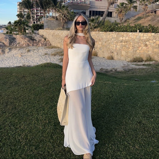 Women's Strapless Formal Evening Dress - Bodycon Bandeau Maxi