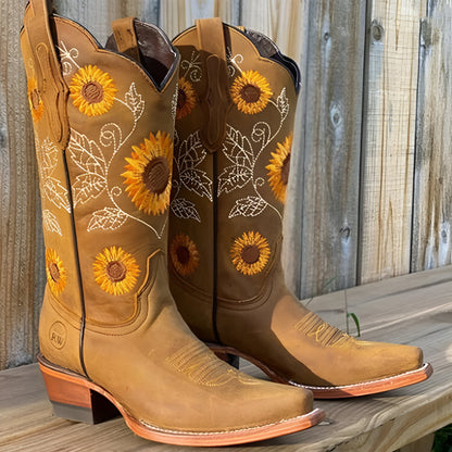 Women’s Embroidered Knee High Cowboy Boots – Bohemian Comfortable Fit