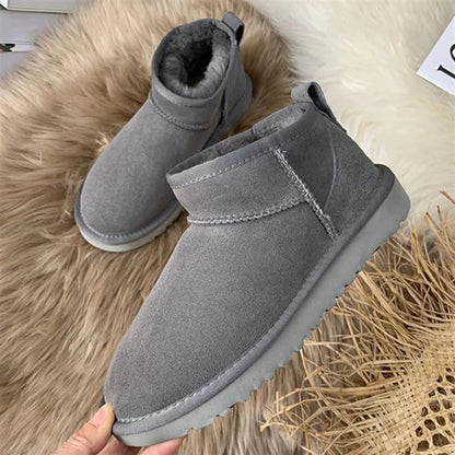 Women's Cozy Snow Boots – Fur-Lined Comfortable Ankle Boots