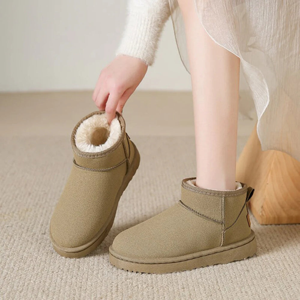 Women's Cozy Snow Boots – Fur-Lined Comfortable Ankle Boots