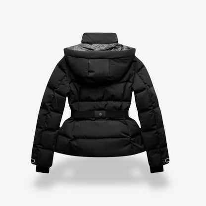 Women’s Belted Winter Puffer Jacket – Warm Quilted Coat