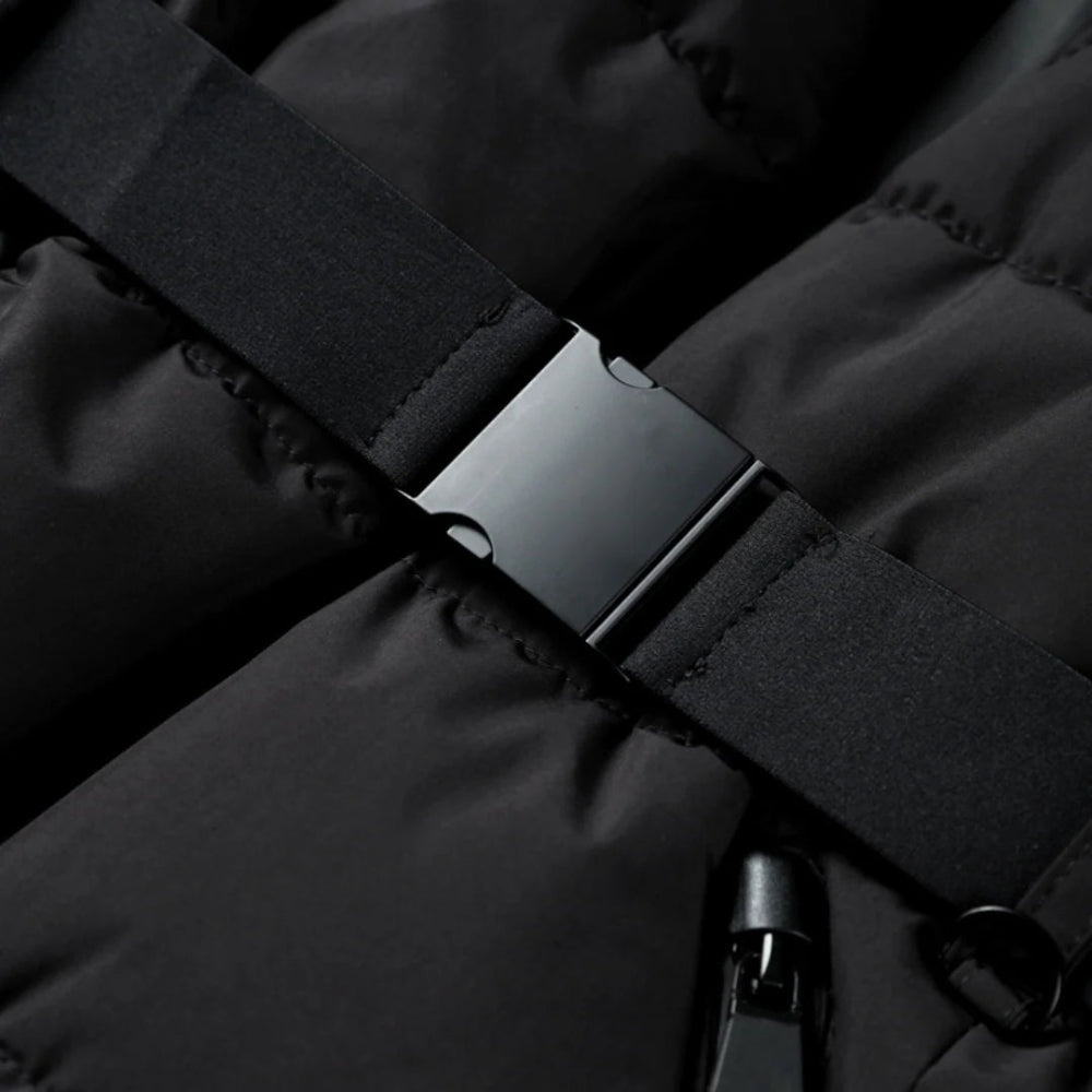 Women’s Belted Winter Puffer Jacket – Warm Quilted Coat