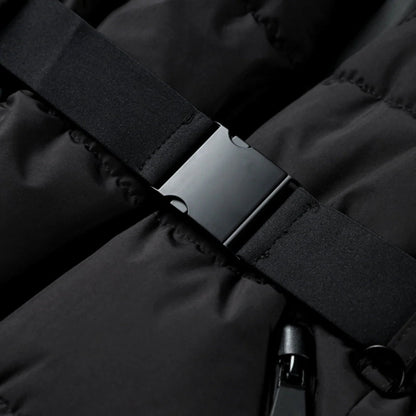 Women’s Belted Winter Puffer Jacket – Warm Quilted Coat