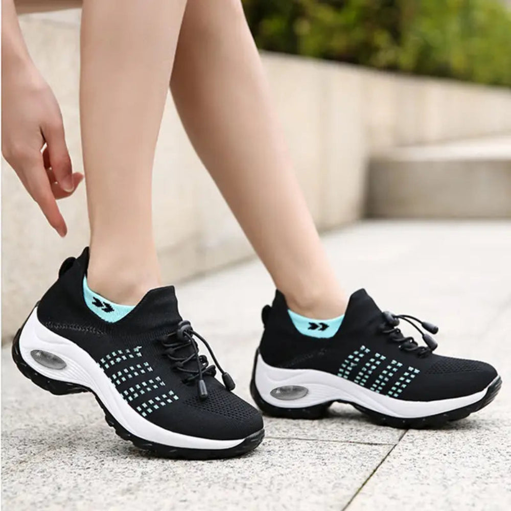 Women's Breathable Lightweight Walking Shoes - Slip-On Comfort