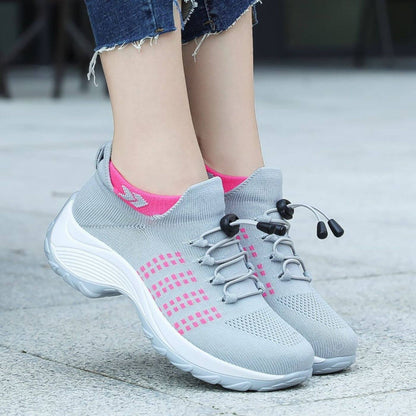 Women's Breathable Lightweight Walking Shoes - Slip-On Comfort