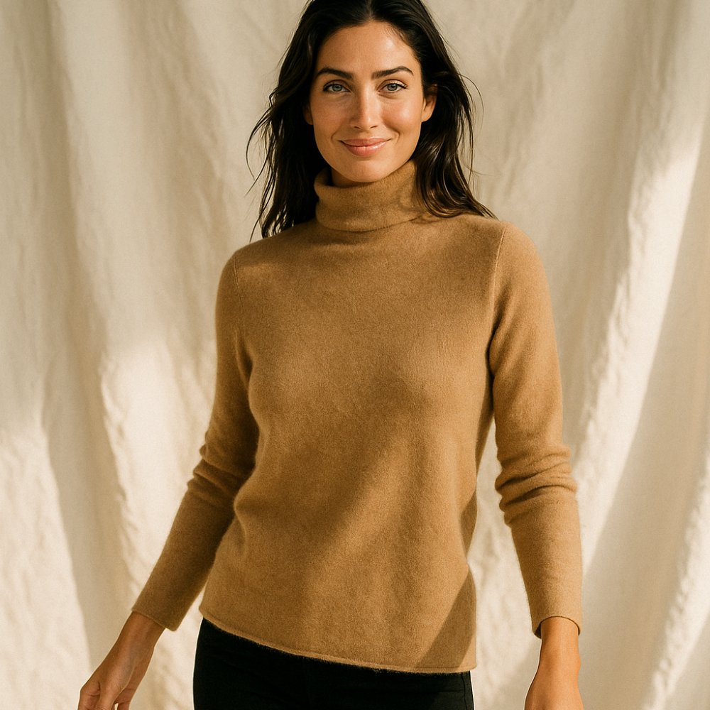 Women's Cashmere Sweater Slim Fit Turtleneck 1